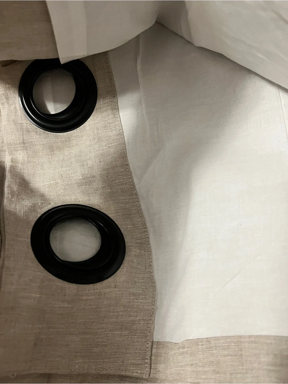 Quince European Linen Curtain Panels with Grommets Set of 2 in Flax